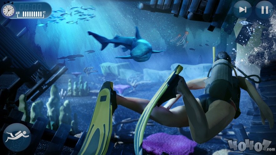 筏生存水肺潜水3d