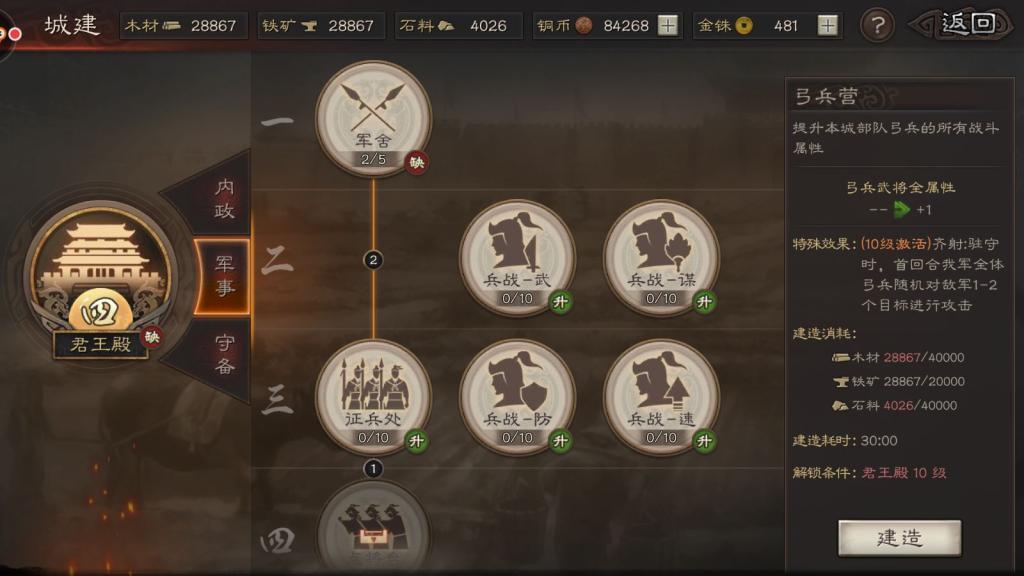 三国志战略版军事系统如何了解 军事建设攻略