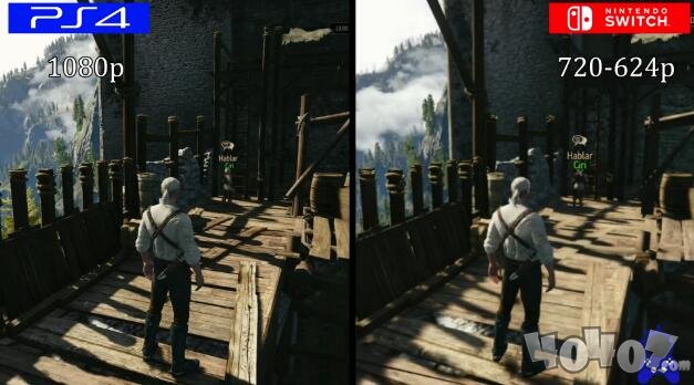 巫师3 NS版与PS4版画面对比 运行流畅帧数稳定 画面差距不大