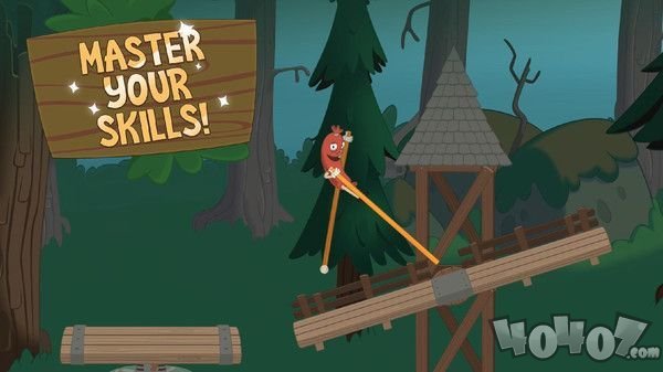 一个青蛙踩高跷