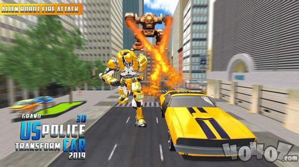 大警车机器人救援战斗