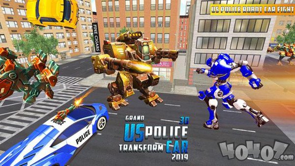 大警车机器人救援战斗