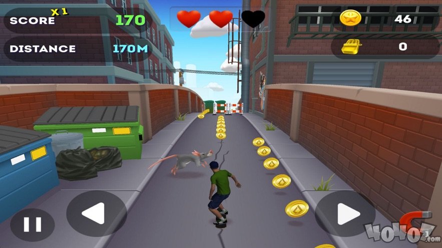 Skateboarding Street City