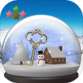 逃脱游戏：雪球体和雪景