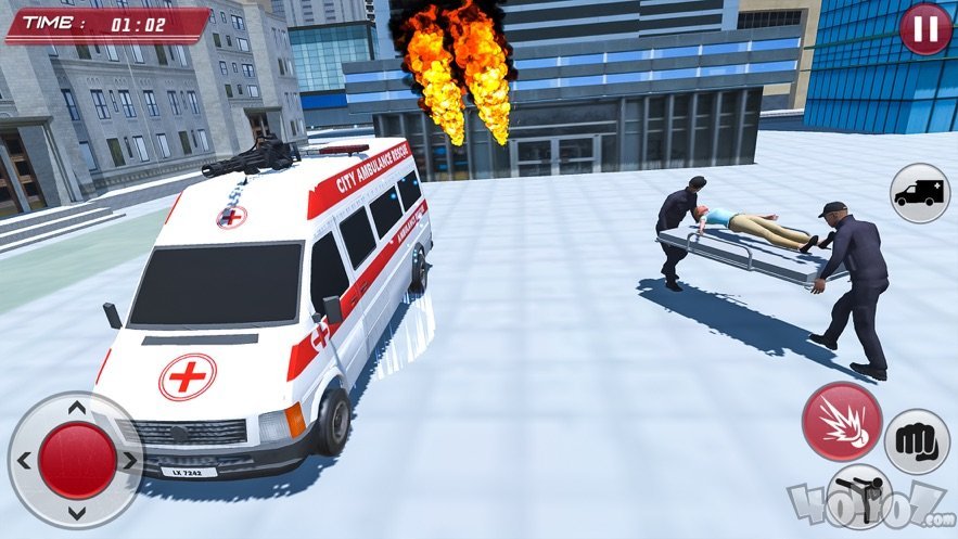 救护车紧急机器人3D