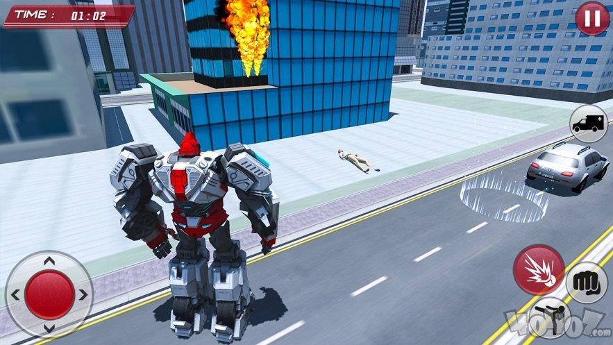 救护车紧急机器人3D