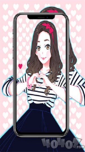 粉彩女孩色彩少女