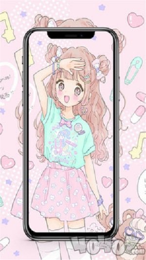 粉彩女孩色彩少女