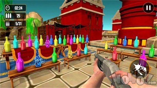 真实瓶子射击
