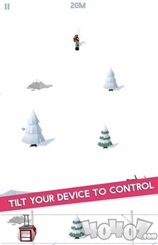 雪山急速滑雪