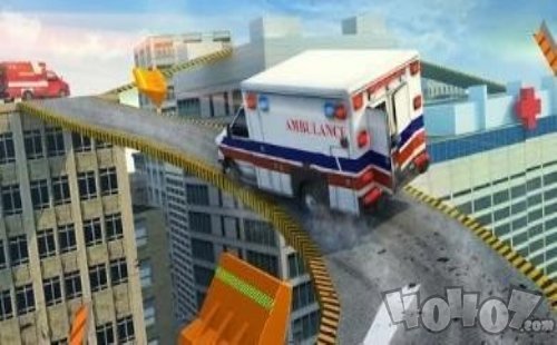 屋顶跳跃救护车驾驶模拟器