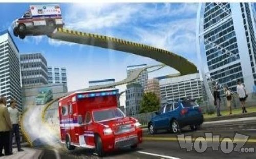 屋顶跳跃救护车驾驶模拟器