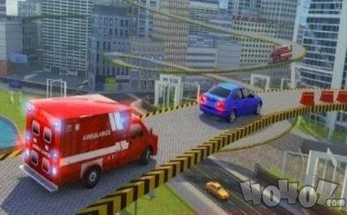 屋顶跳跃救护车驾驶模拟器