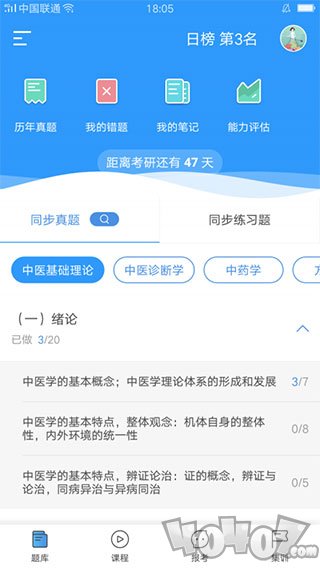 医题库中医考研