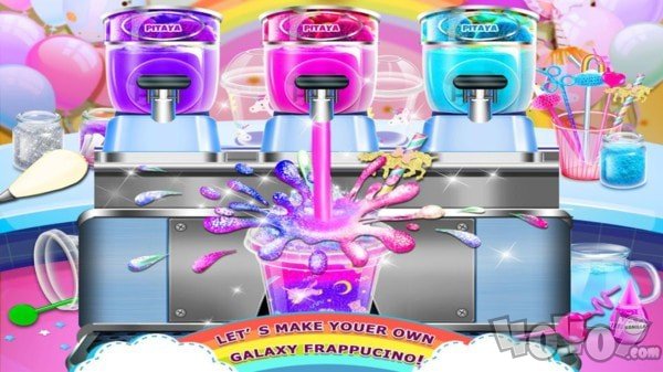 独角兽的彩虹冰淇淋