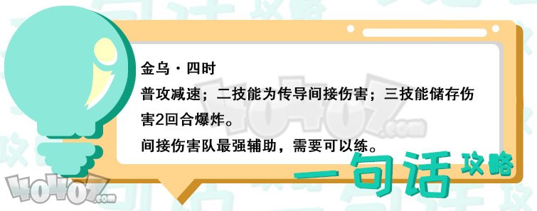 山海鏡花金烏四時(shí)好用嗎 sr四時(shí)技能屬性簡(jiǎn)評(píng)