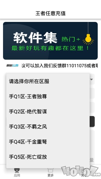 王者任意充值