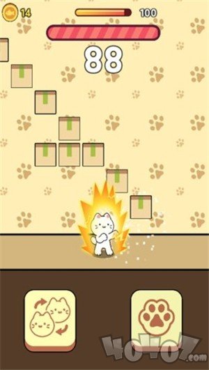 小猫打块