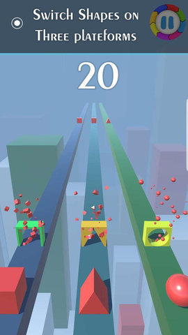 跳跃形状开关截图