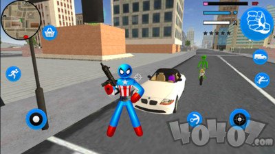 美国队长绳索火柴人