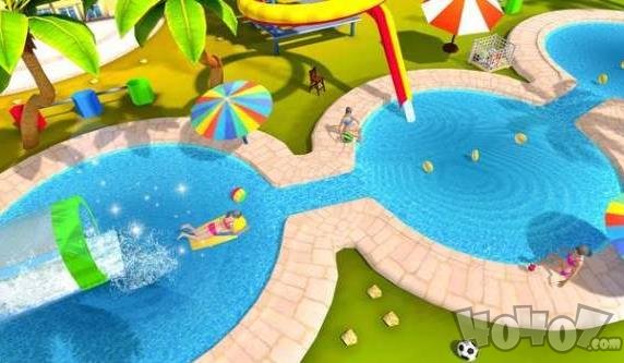 水上乐园极限滑梯3D