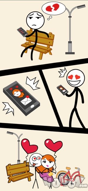 画个故事恋爱女孩