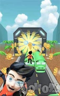 地铁火车奔跑者