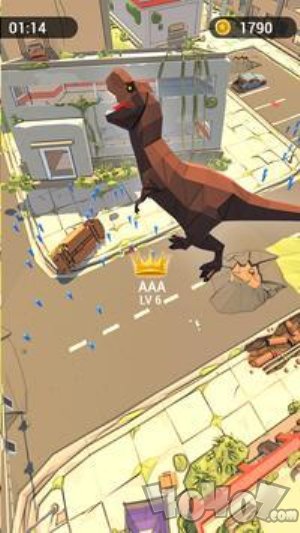 恐龙先生奔跑和吃