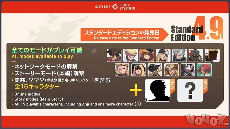 罪恶装备系列新作 罪恶装备STRIVE2021年4月9日正式发售