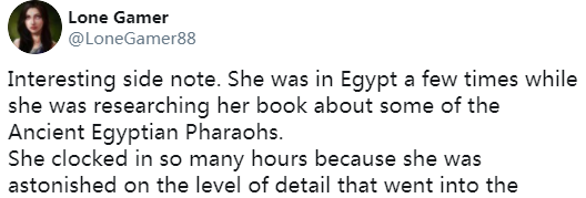 63岁老奶奶沉迷刺客信条起源200+小时 因为喜爱埃及文化