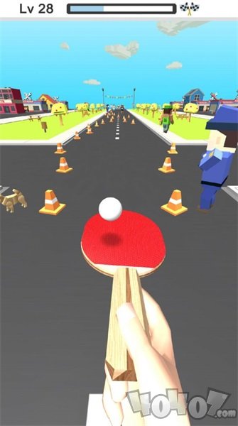 乒乓赛跑