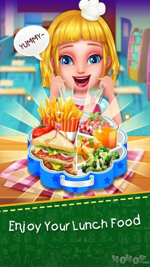 儿童学校午饭制作