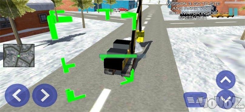重型越野雪挖掘机驾驶模拟器3D