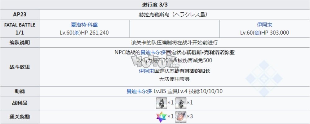 fgo2.5.1主线攻略第5节 希腊神代巨神海洋亚特兰蒂斯关卡配置