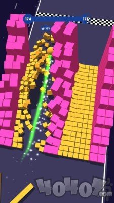 彩色粉碎球球3D