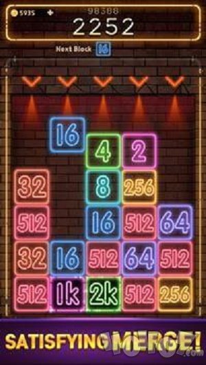 掉落数字霓虹2048