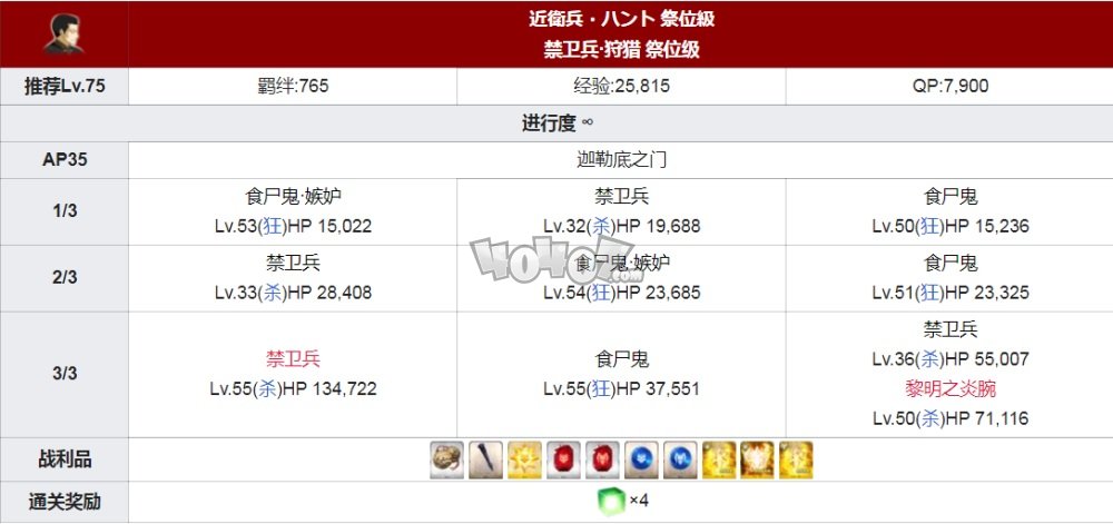 fgo禁卫兵闲古铃铁钉狩猎本配置掉落 近卫兵铃铛铁桩狩猎第七弹攻略
