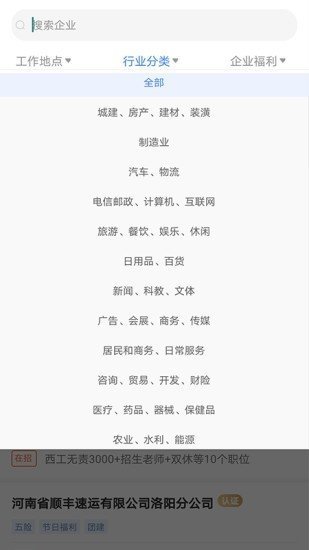 全洛阳直聘截图