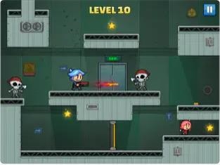 红色和蓝色火柴人