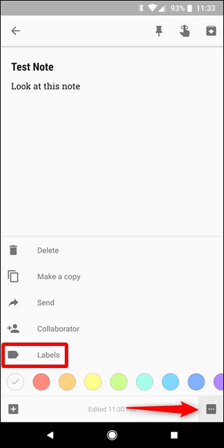 googlekeep添加标签方法