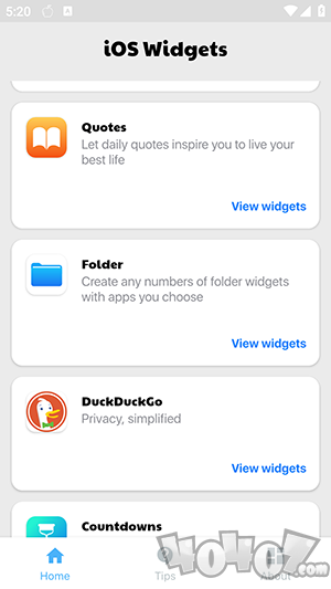 iOS Widgets