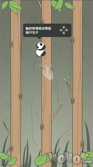 熊猫爬树坐虫子